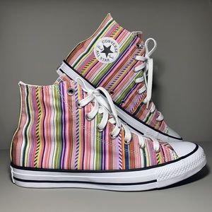 Converse - Summer stripes high top NWOT
